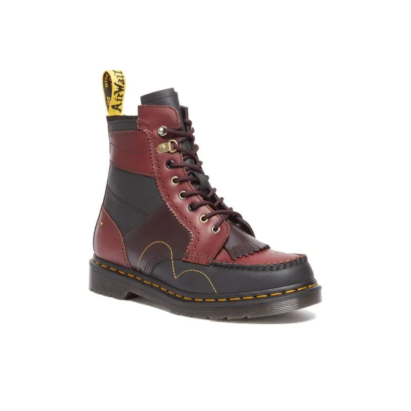 Dr.Martens Short Martin Boot Unisex Black Red-2
