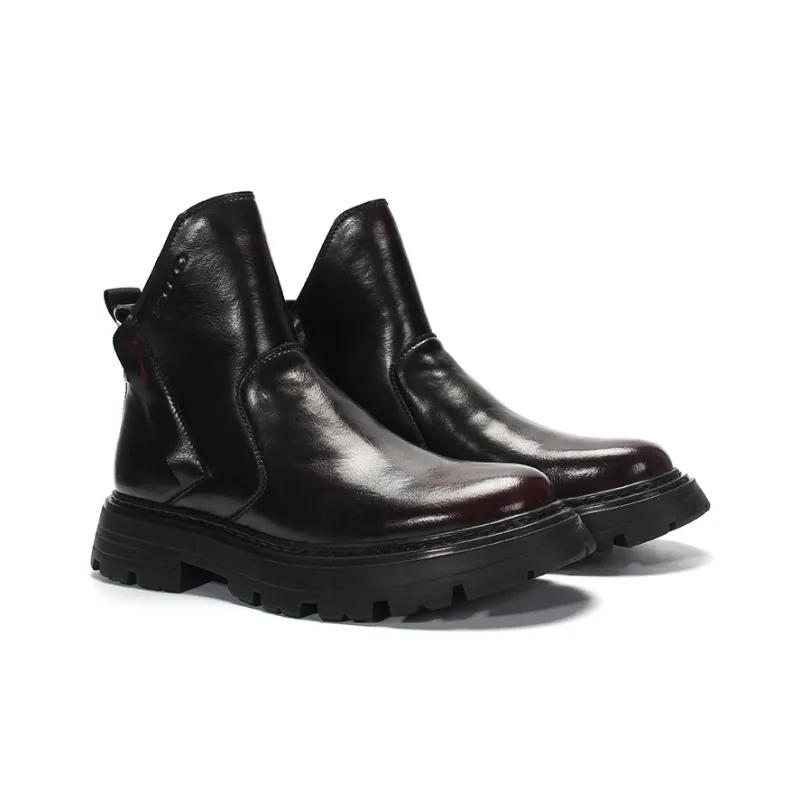 Kemaron Ankle Boots Men's Burgundy-4
