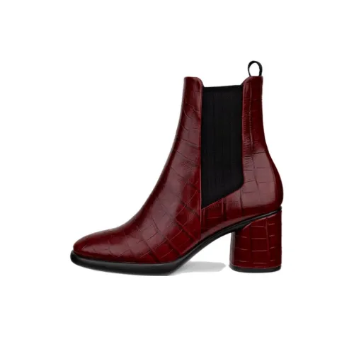 Ecco Short Chelsea Boots Women's Red
