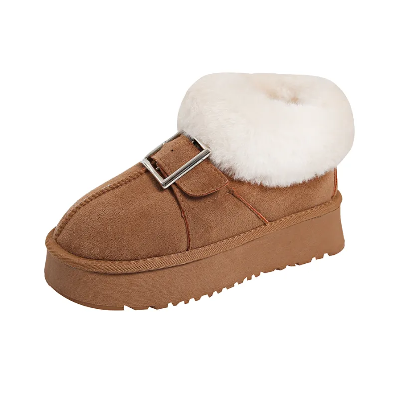 Little Red Man Slip-Resistant Short Snow Boots Women's-12