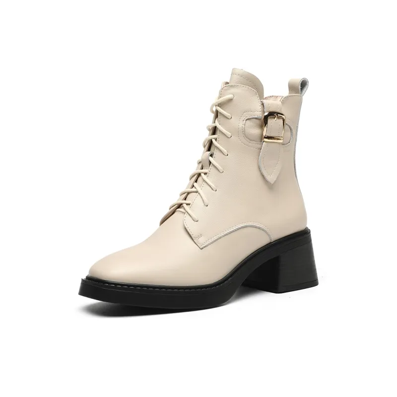 EBLAN Ankle Boots Women's Beige-1
