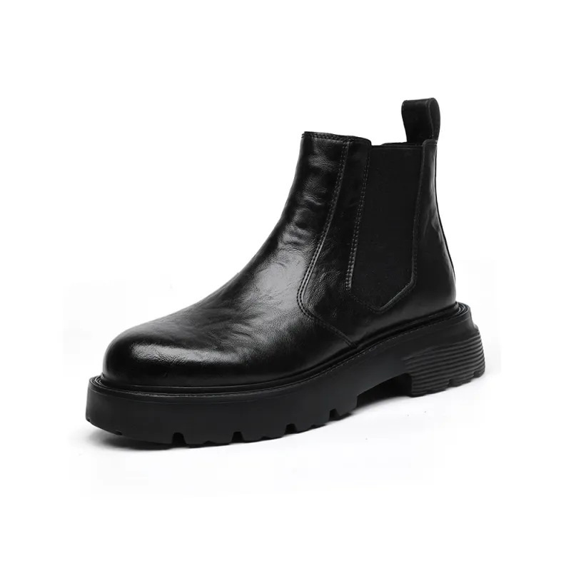 LUOGOKS Chelsea Boots Men's Black-8