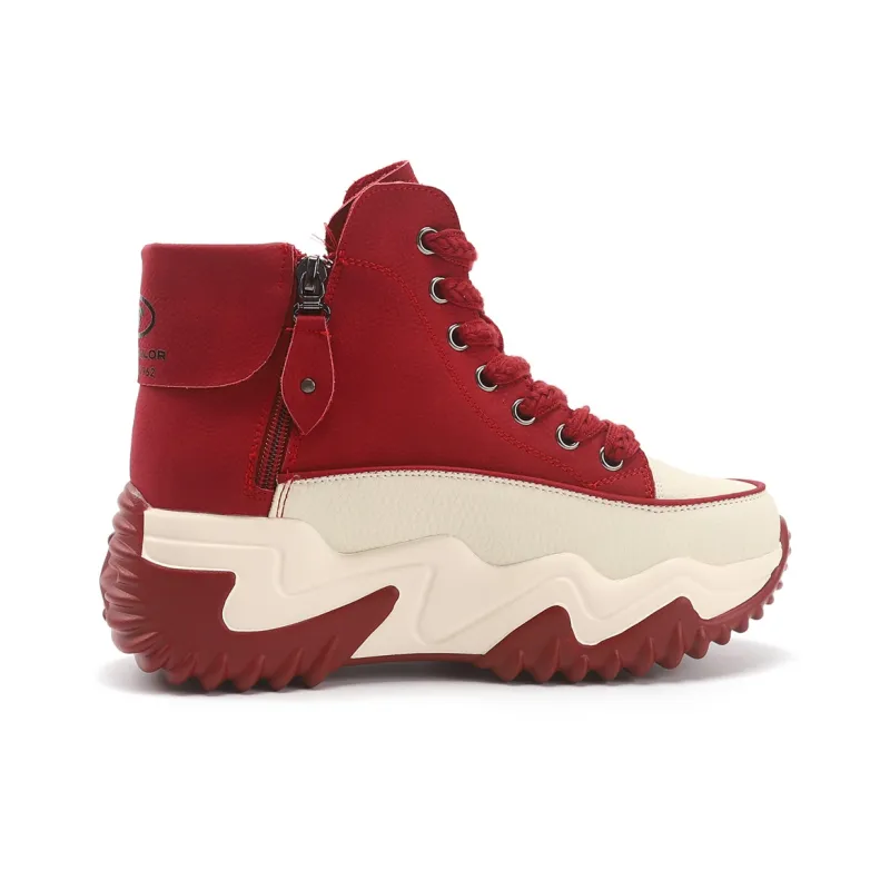 TOM TAILOR Black White Chifeng High Top Boots Thermal Abrasion Resistant Height Increasing Short Snow Boots Women's-13