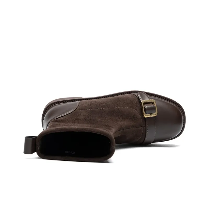 ZHR Ankle Boots Women's Black/Brown-8
