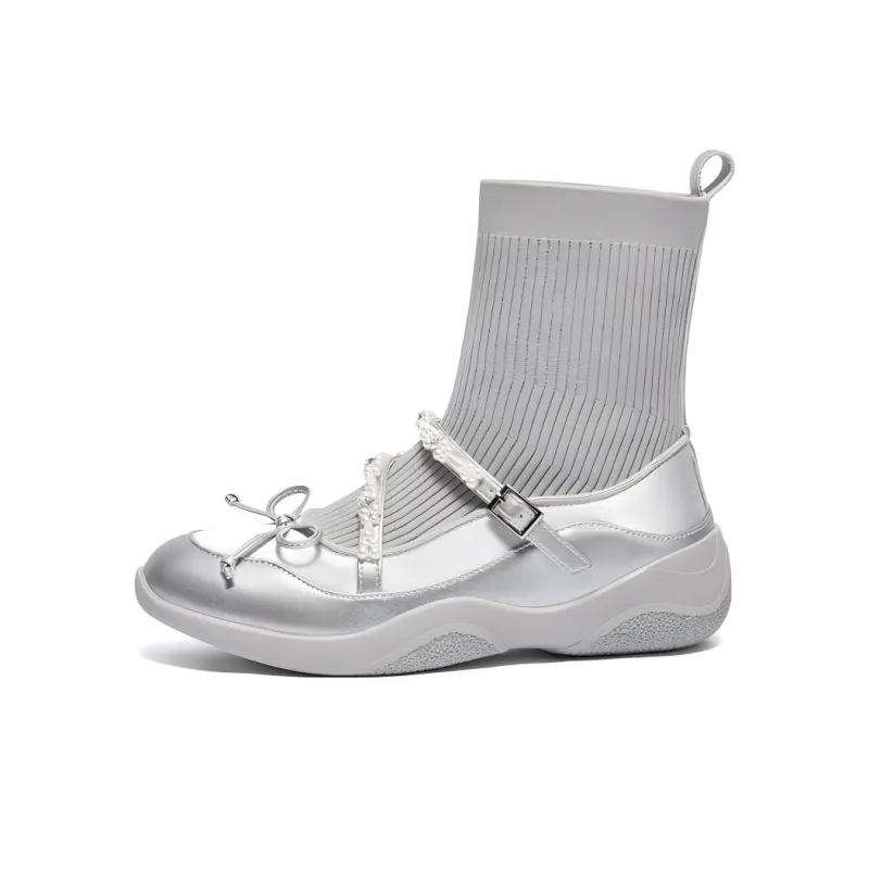 Senda Ankle Boots Women's Silver-3