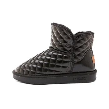 Warrior Thickened And Fleece Lined Padded Shoes Warm Ankle Length Snow Boots Women's Black