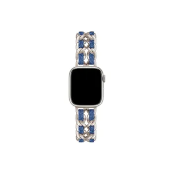 CHRROTA Watch Band Compatible With All Devices Denim, Metal