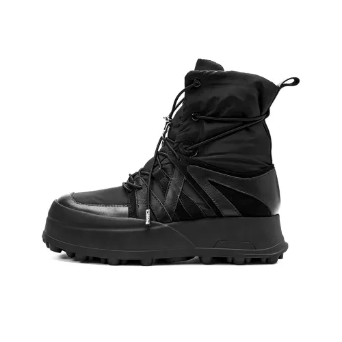 R'AZZURRO Short Lightweight Feather Snow Boots Women's Black