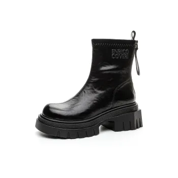 CHOVO Ankle Boots Women's Black/Burgundy/Brown