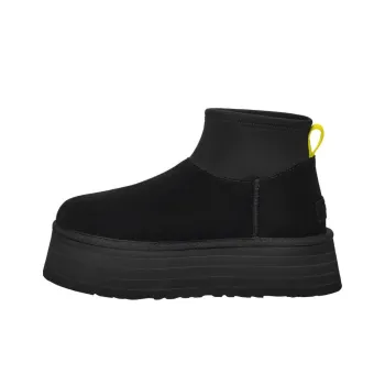 UGG Classic Mini Dipper Boot Black Yellow Women's