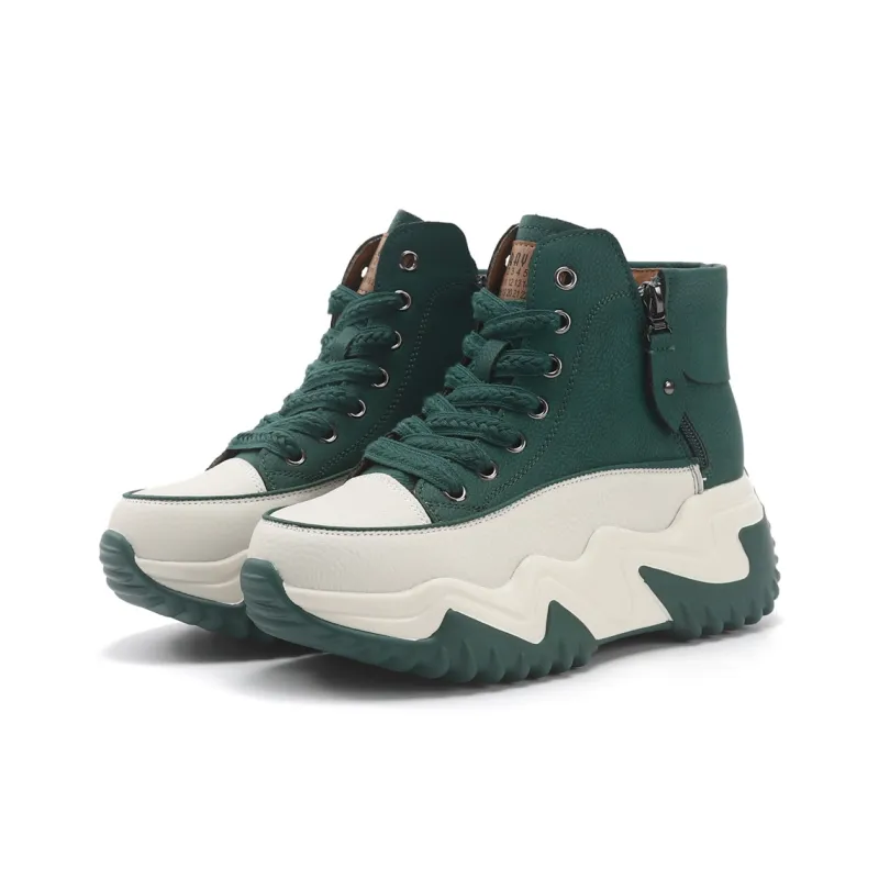TOM TAILOR Black White Chifeng High Top Boots Thermal Abrasion Resistant Height Increasing Short Snow Boots Women's-26