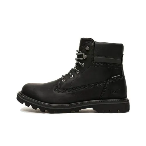 CAT Wear Resistant Slip Resistant Crew Outdoor Boots Men's Black