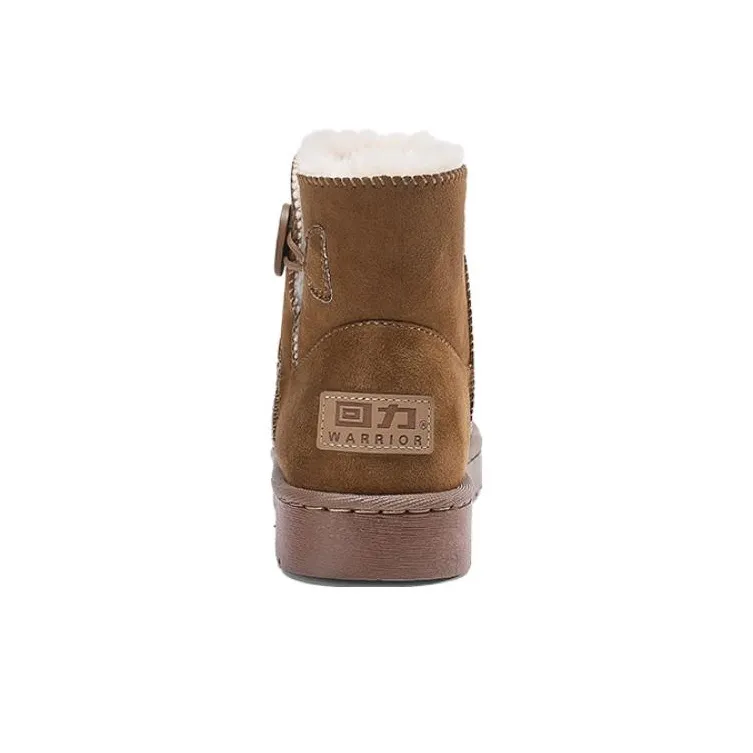 Warrior Short Mid Calf Snow Boots Women's Brown-3