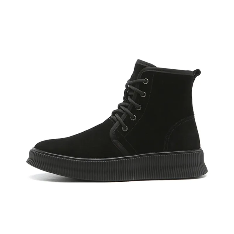 YEDANI Crew Snow Boots 4cm Men's Black-0
