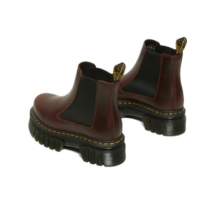 Dr.Martens Audrick Brando Leather Platform Chelsea Boots 'Brown' Women's-3