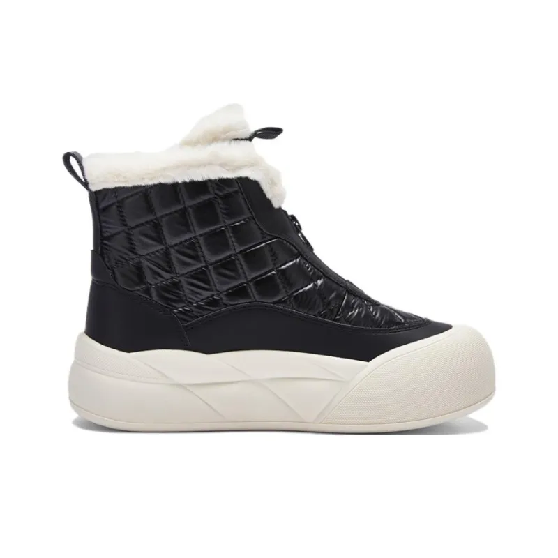 Warrior Short Mid Calf Snow Boots Women's Black-2