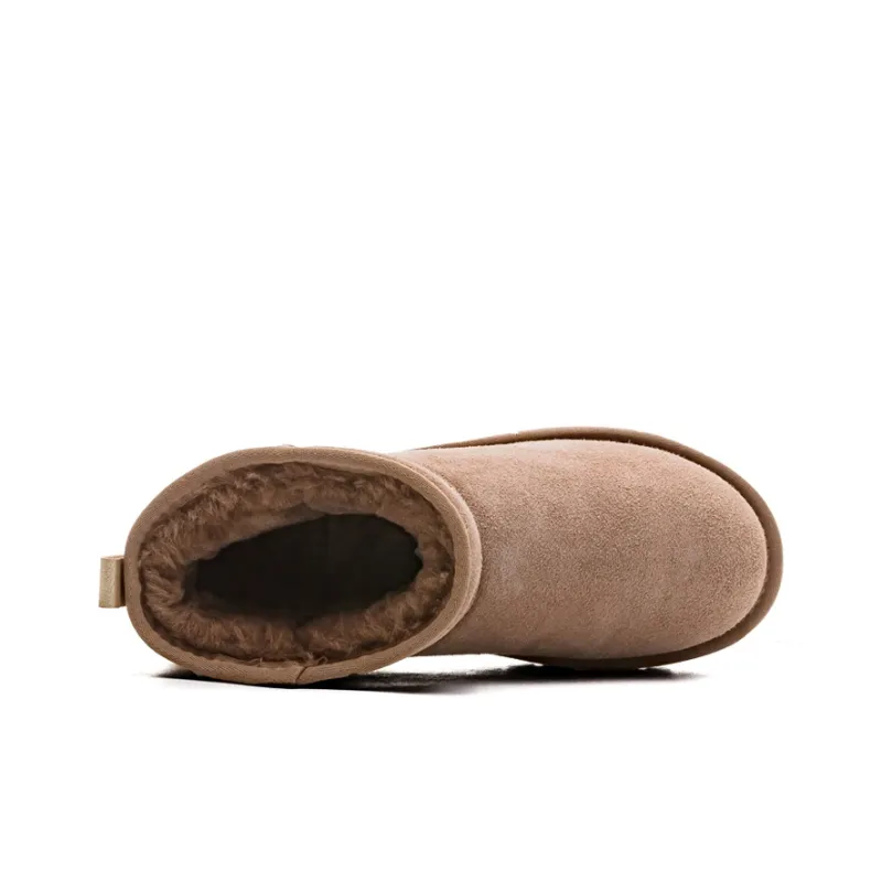 Warrior Short Snow Boots Unisex Brown Gold-2