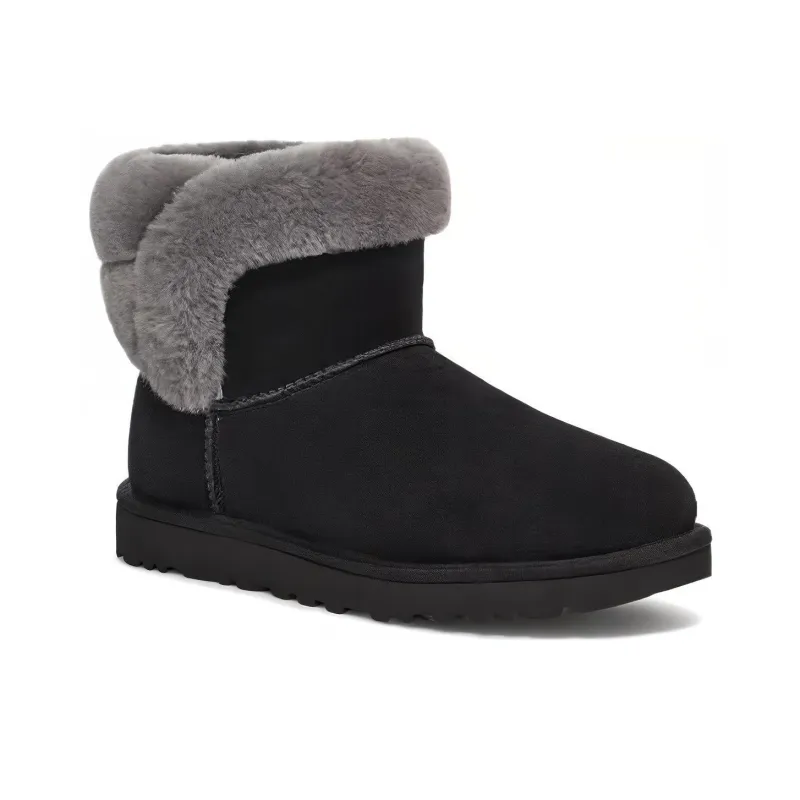 UGG Saniya Mini Suede Classic Boot 'Black' Women's-2