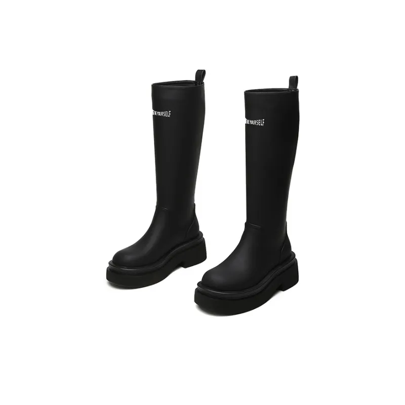 DAPHNE Knee high Boots 6cm Women's Black-3
