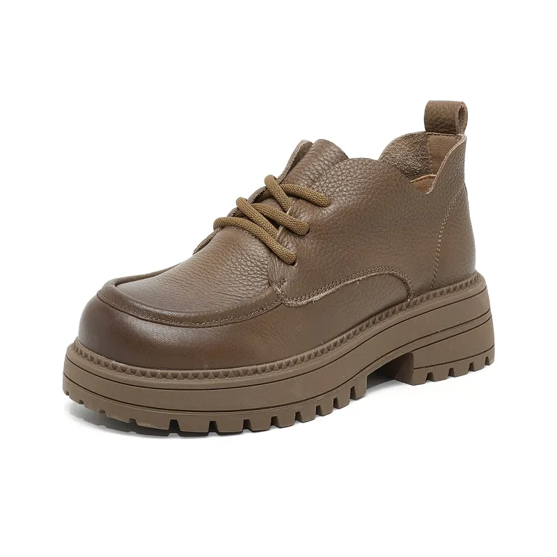 OULISASI Ankle Boots Women's Khaki Green/Brown/Black-1
