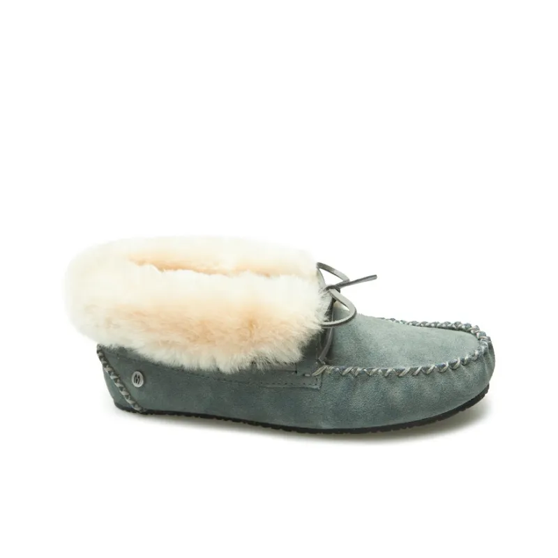 MINNETONKA Warm Ankle-Length Snow Boots Women's Olive Green-1