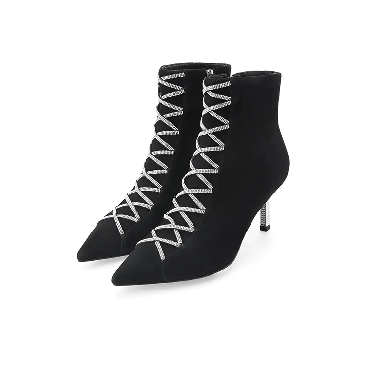 D FUSE SCANDINAVIA Ankle Boots High Heels 5 8cm Women's-2