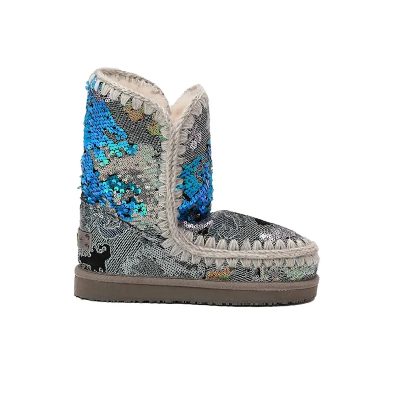 K.D.KENAZ Snow Boots Women's Royal Blue-2