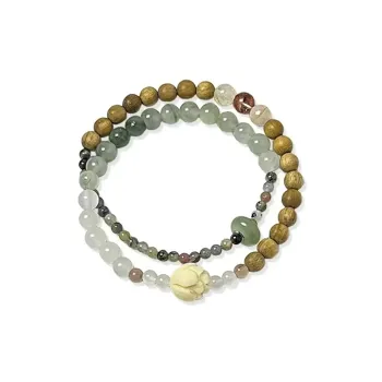 ZOKS Colored Glaze Jade Bracelets Unisex