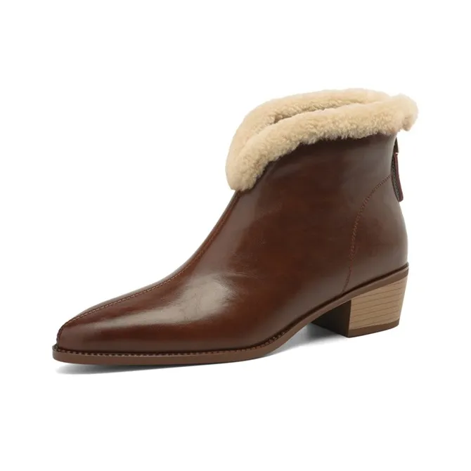 Bai Shiting Ankle Boots 4.5cm Women's-1