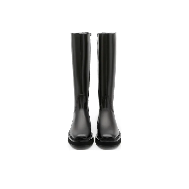 Staccato Knee high Boots 4.5cm Women's Cool And Stylish Black-2
