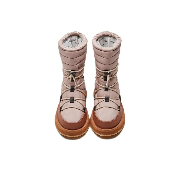 Suicoke Thermal Short Snow Boots Unisex Beige Brown-2