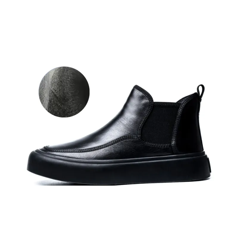 YEDANI Short Chelsea Boots Men's Black-0