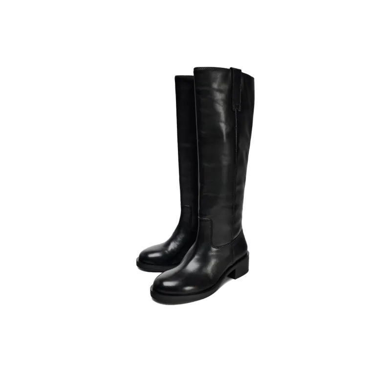ZARA Knee-high Boots Women's Black-2