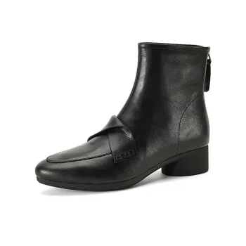 FLOWERSKAM Ankle Boots 3.5cm Women's Black/Brown/Caramel