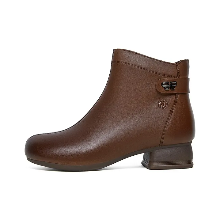 HANG TEN Ankle Boots Women's Black/New Brown-7