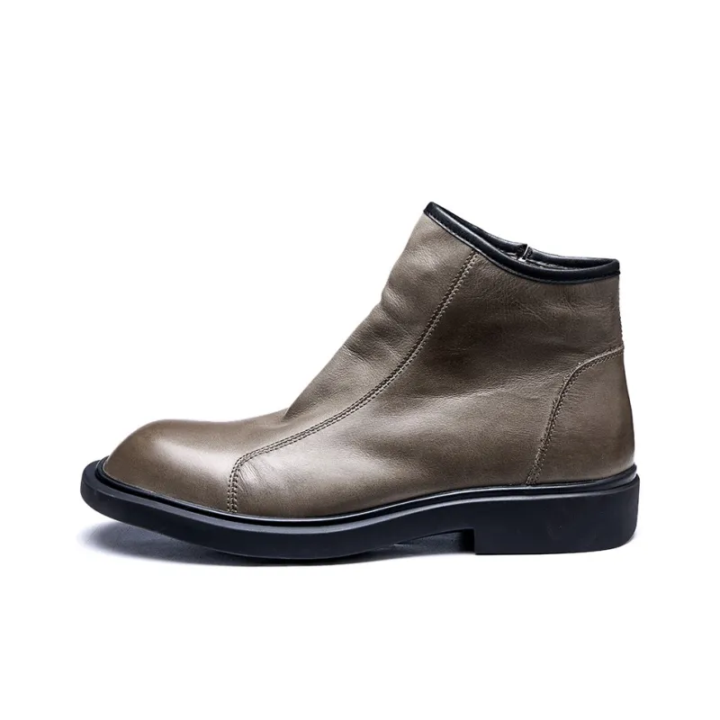 LEYGMENLG Ankle Boots Men Black/Coffee/Yellow Brown/Silver-24