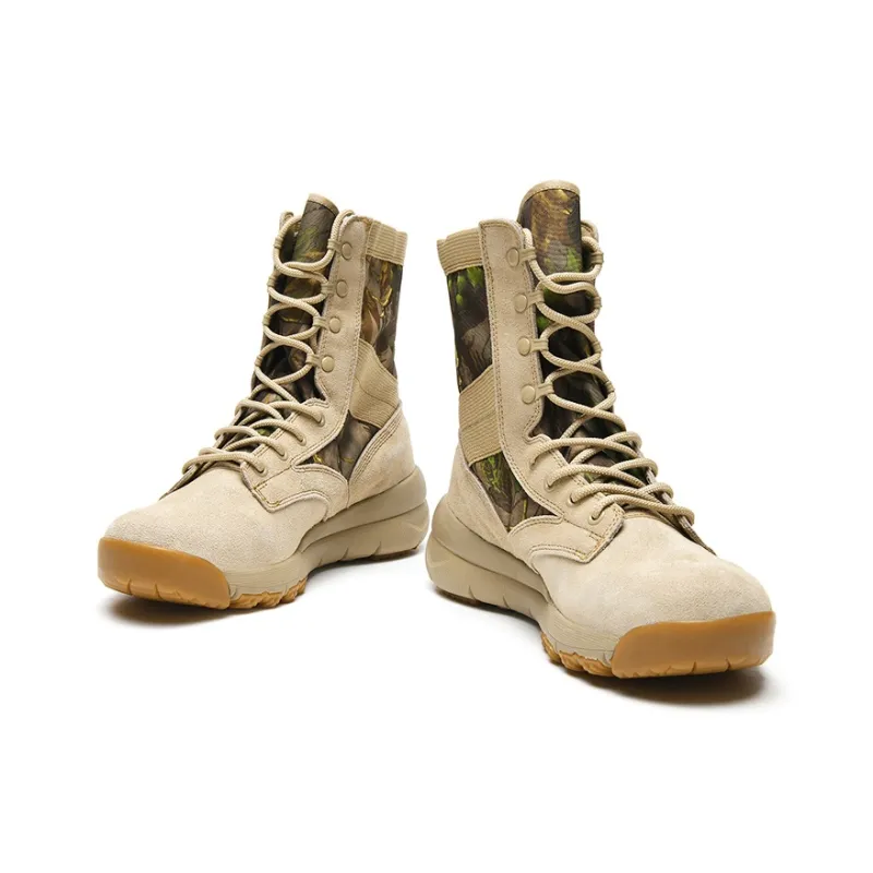 XIANGGUAN Warm Wear Resistant Cushioning Crew Outdoor Boots Unisex Sand-4