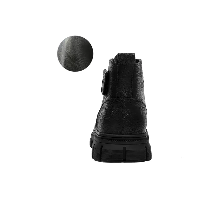 Wen Nai Short Martin Boot Men's Black-3