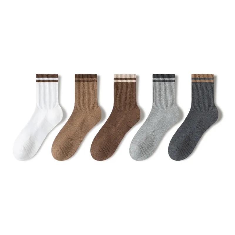 YINSHILIANGPIN Mid Calf Socks Men's 5 Pack-28