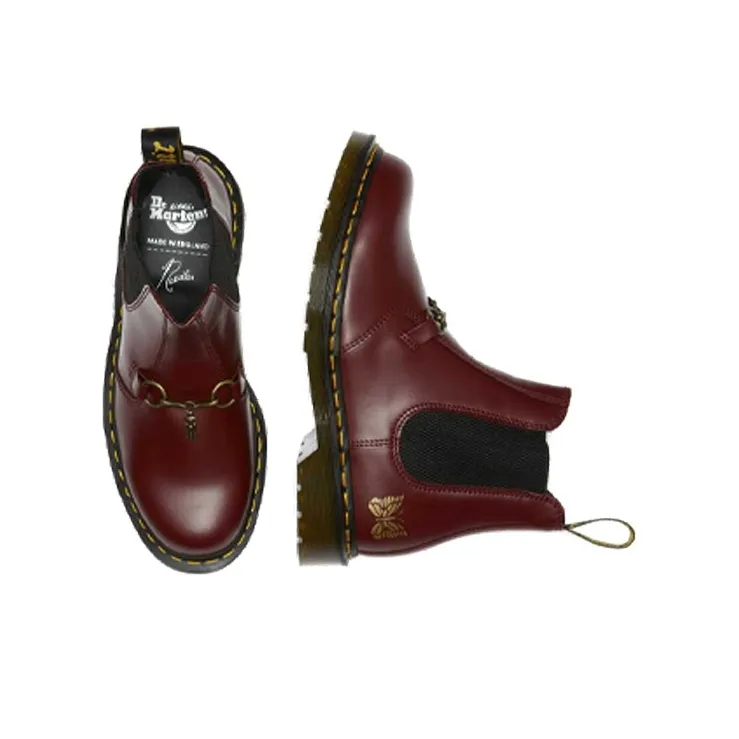 Dr. Martens 2976 Snaffle Chelsea Boots Needles Cherry Red-3