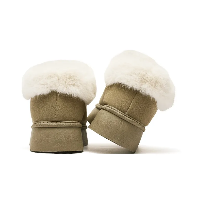 AAA SINCE 1955 Warm Wear-Resistant Height Increasing Slip-Resistant Short Snow Boots Women's-12