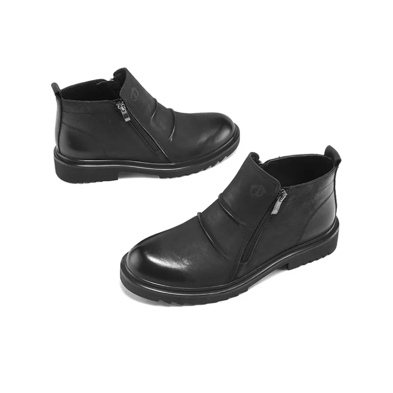 HANG TEN Ankle Boots Men Sub Chan Black/Cambridge Brown-2