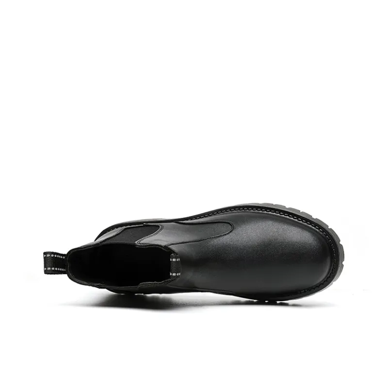 GZZ Short Chelsea Boots Men's Black-3