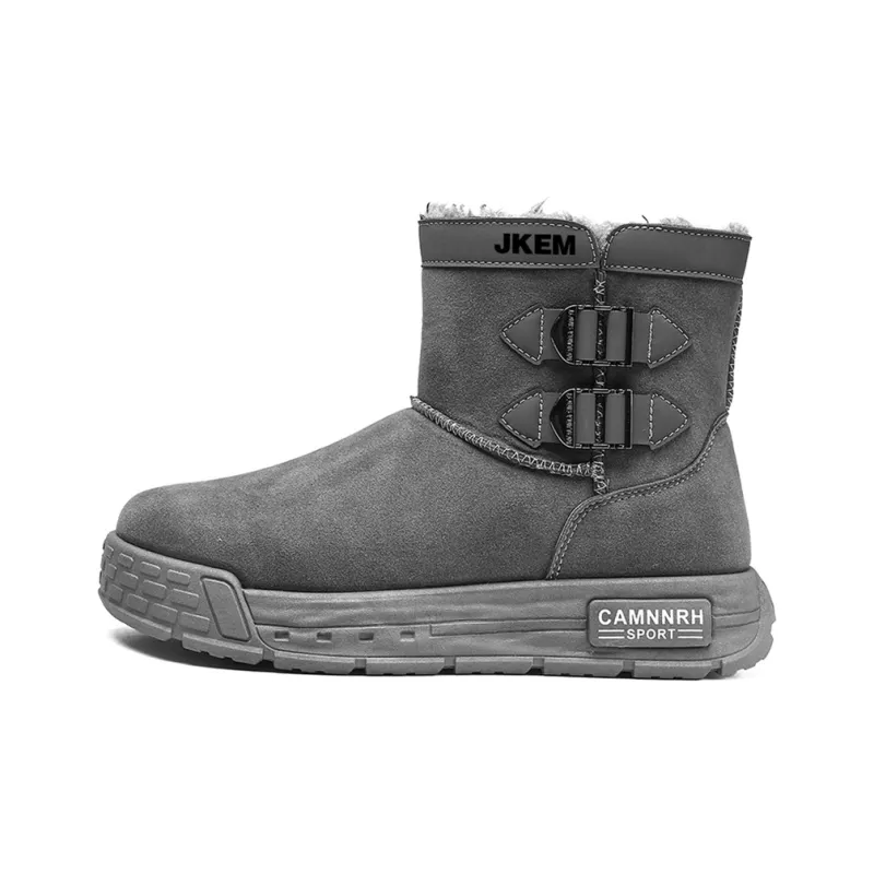 JKEM Warm Cushioning Height Increasing Short Snow Boots Men's-5