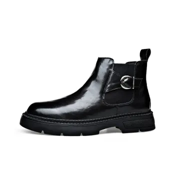 LUOMAIKE Short Chelsea Boots Men's Black