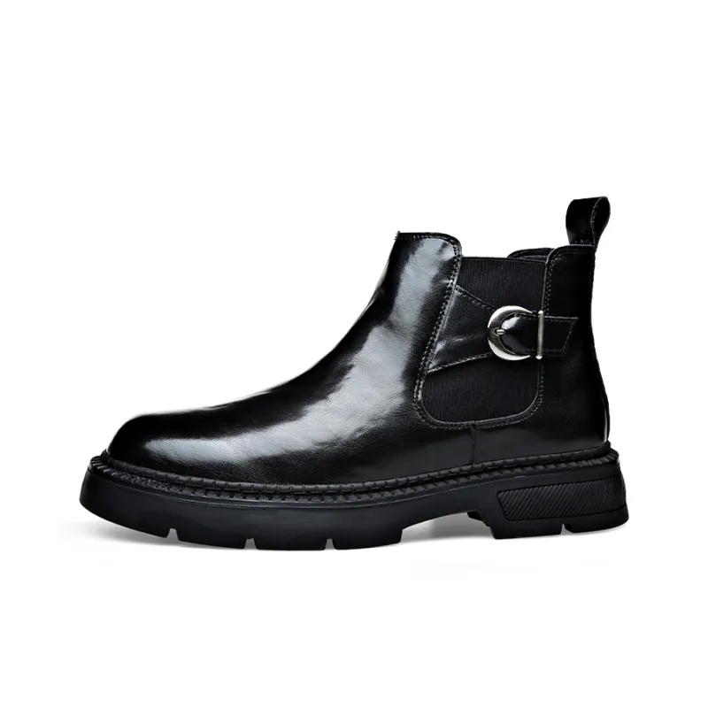 LUOMAIKE Short Chelsea Boots Men's Black-0