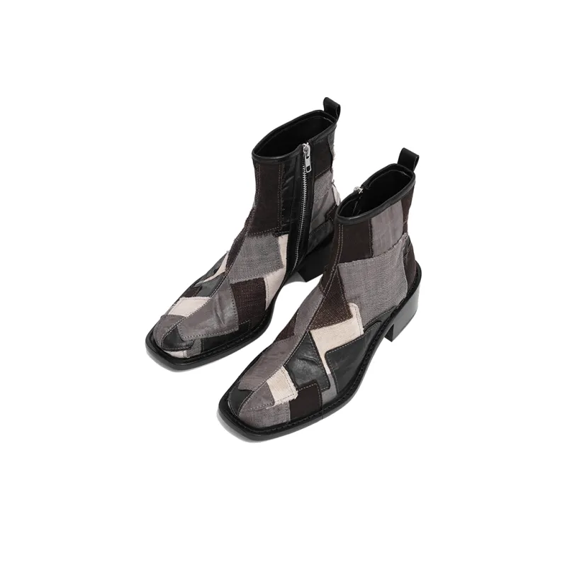 SYMBOLS OF LIGHT Ankle Boots Men's Gray-3