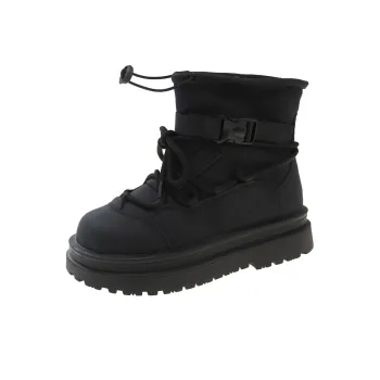 EEueeczs Snow Boots Women's Black/Ecru