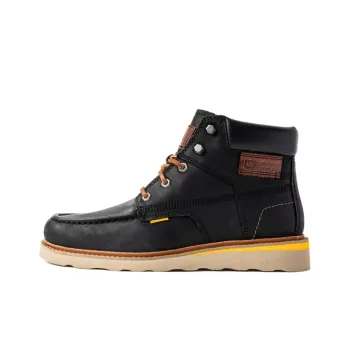 CAT JACKSON MOC MID Collection Wear Resistant Ankle Length Outdoor Boots Men's Black