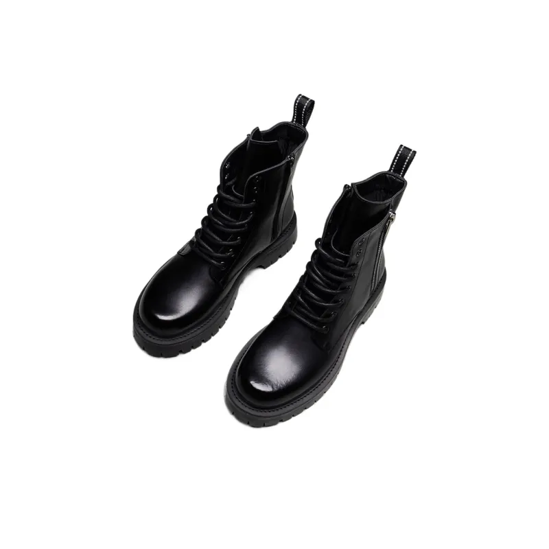 Xiwencha Short Martin Boot 6cm Men's Black-4